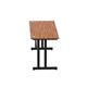 Impulse 1800 x 600mm Straight Desk Walnut Top Black Cantilever Leg