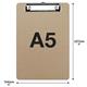 Rapesco Hardboard Clipboard With Low Profile Clip A5 Brown - 1608