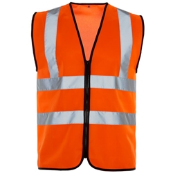 Supertouch 32381 Hi Vis Orange Zip Vest  Medium