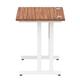 Impulse 800 x 600mm Straight Desk Walnut Top White Cantilever Leg