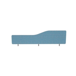 Impulse Plus Wave 400/1600 Desktop Screen Rounded Corners Sky Blue Fabric Light Grey Edges