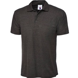 Uneek Classic Charcoal Polo Shirt- Embroidered Logo Left Breast