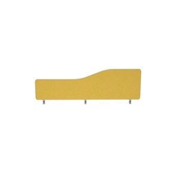 Impulse Plus Wave 400/1200 Desktop Screen Rounded Corners Beige Fabric Light Grey Edges