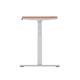 Air 1600 x 600mm Height Adjustable Desk Beech Top Cable Ports Silver Leg