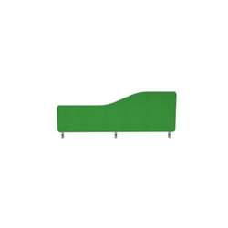 Impulse Plus Wave 400/1000 Desktop Screen Rounded Corners Palm Green Fabric Light Grey Edges