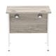 Impulse 800 x 600mm Straight Desk Grey Oak Top White Cantilever Leg