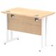 Impulse 1000/600 Rectangle White Cantilever Leg Desk Maple