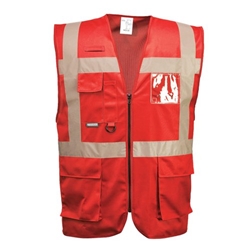 Portwest Iona Executive Vest XL Red (Pack of 10)