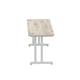 Impulse 1800 x 600mm Straight Desk Grey Oak Top Silver Cantilever Leg