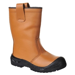 Portwest Steel Leather Rigger Boot S3 SR 41 Tan