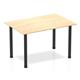 Impulse 1200mm Straight Table Maple Top Black Post Leg