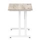 Impulse 800 x 600mm Straight Desk Grey Oak Top White Cantilever Leg