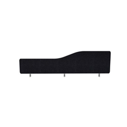 Impulse Plus Wave 300/1600 Desktop Screen Rounded Corners Black Fabric Light Grey Edges