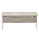 Impulse 1800 x 800mm Straight Desk Grey Oak Top Silver Cable Managed Leg