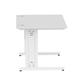 Impulse 1000/800 Rectangle White Cable Managed Leg Desk White