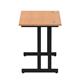 Impulse 1000 x 600mm Straight Desk Oak Top Black Cantilever Leg