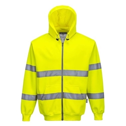 Portwest Hi Vis Zipped Hoodie 3XL Yellow