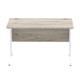 Impulse 1200 x 800mm Straight Desk Grey Oak Top White Cable Managed Leg