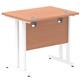 Impulse 800 x 600mm Straight Desk Beech Top White Cantilever Leg