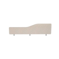 Impulse Plus Wave 300/1600 Desktop Screen Rounded Corners Light Grey Fabric Light Grey Edges