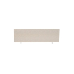 Impulse Plus Oblong 400/1200 Desktop Screen Rounded Corners Light Grey Fabric Light Grey Edges
