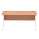 Impulse 1600/800 Rectangle White Cable Managed Leg Desk Beech