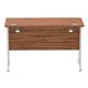 Impulse 1200/600 Rectangle Silver Cantilever Leg Desk Walnut
