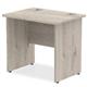 Impulse 800 x 600mm Straight Desk Grey Oak Top Panel End Leg
