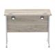 Impulse 1000 x 600mm Straight Desk Grey Oak Top Silver Cantilever Leg