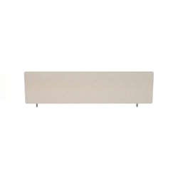 Impulse Plus Oblong 400/1400 Desktop Screen Rounded Corners Light Grey Fabric Light Grey Edges