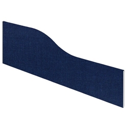 Impulse Plus Wave 450/1500 Desktop Screen Royal Blue Fabric Light Grey Edges