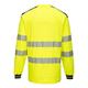 Portwest PW3 Hi Vis Cotton Comfort T-Shirt L/S S Yellow/Blk
