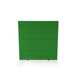 Impulse Plus Oblong 1650/1600 Floor Free Standing Screen Palm Green Fabric Light Grey Edges