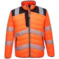 Portwest PW3 Hi Vis Baffle Jacket S Orange/Blk