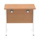 Impulse 800 x 600mm Straight Desk Oak Top White Cantilever Leg