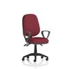 Eclipse III Lever Task Operator Chair Chilli Colour With Loop Arms Ref KCUP0869