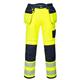 Portwest PW3 Hi Vis Holster Pocket Work Trousers 28 Yellow/Navy