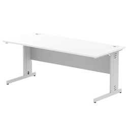 Impulse Cable Managed 1800 Rectangle Desk White