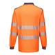 Portwest PW3 Hi Vis Cotton Comfort Polo Shirt L/S 4XL Orange/Navy