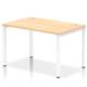Impulse Bench Single Row 1200 White Frame Office Bench Desk Maple