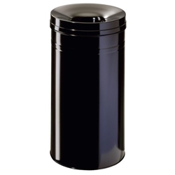 Durable Fire Extinguishing Metal Waste Bin - TUV Certified - 60L - Black