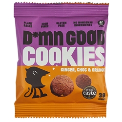 DAMN GOOD - COOKIES - GINGER,CHOC AND ORANGE - 12X38G