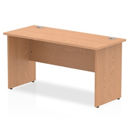 Impulse 1400/600 Rectangle Panel End Leg Desk Oak Ref MI002699