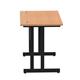 Impulse 1000 x 600mm Straight Desk Oak Top Black Cantilever Leg