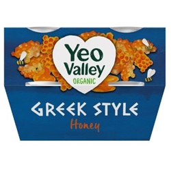 Organic Greek Style with Honey Yoghurt 4 x 100g