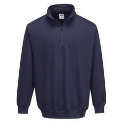 Portwest Sorrento Zip Neck Sweatshirt M Navy