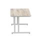 Impulse 1400 x 800mm Straight Desk Grey Oak Top Silver Cantilever Leg