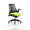 Flex Task Operator Chair Black Frame Black Back Swizzle Colour Seat With Arms Ref KCUP0282