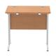 Impulse 800/600 Rectangle Silver Cantilever Leg Desk Oak Ref MI002904