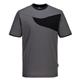 Portwest PW2 Cotton Comfort T-Shirt S/S L Zoom Gry/Blk
